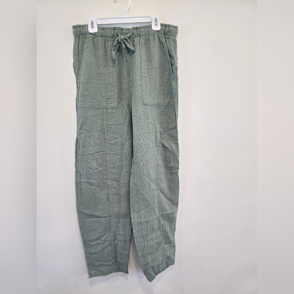 GAP Olive Linen Trousers green cozy and comfortable Nwt, Size S
